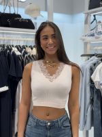 Guess - Raquel Lace Seamless Top - Roze