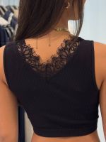 Guess - Raquel Lace Seamless Top - Zwart