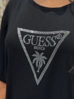 Guess - Triangle Strass Ss Maxi Tee - Zwart