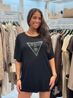 Guess - Triangle Strass Ss Maxi Tee - Zwart