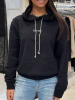Guess - Hoodie Shiny Cord Sweater - Zwart