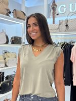 Guess - Vn Eleveted Basic Top - Groen