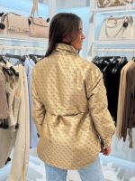 Guess - Elly Logo Jacquard Parka - Goud