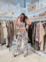 Guess - Zoe Leaf Wide Leg Pant - Beige