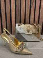 Kurt Geiger - Crystal Chain Slingback - Goud