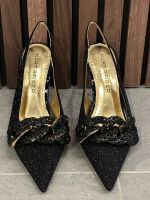 Kurt Geiger - Crystal Chain Slingback - Zwart