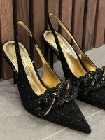 Kurt Geiger - Crystal Chain Slingback - Zwart