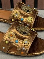 Kurt Geiger - Eagle Cut Out Flat Sdl - Brons