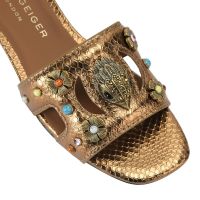 Kurt Geiger - Eagle Cut Out Flat Sdl - Brons