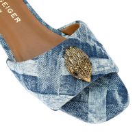 Kurt Geiger - Kensington Flat Sandal - Blauw