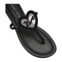 Kurt Geiger - Kurt Heart T Bar Flat - Zwart
