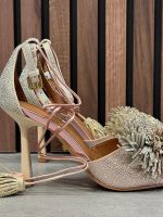 Kurt Geiger - Pom Pom Ankle Tie Sandal - Rosé