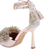 Kurt Geiger - Pom Pom Ankle Tie Sandal - Rosé