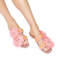 Kurt Geiger - Raffia Buckle Flat SDL - Roze