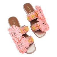 Kurt Geiger - Raffia Buckle Flat SDL - Roze