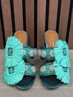 Kurt Geiger - Raffia Buckle Sandal - Groen