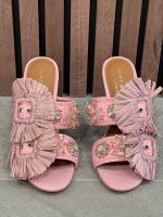 Kurt Geiger - Raffia Buckle Sandal - Roze