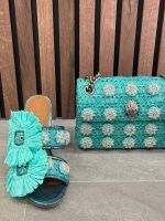 Kurt Geiger - Raffia Mini Kensington - Blauw