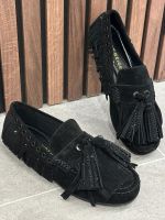 Kurt Geiger - Tassel Fringe Moccasin - Zwart