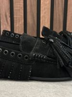 Kurt Geiger - Tassel Fringe Moccasin - Zwart