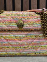 Kurt Geiger - Tweed Kensington Bag - Roze