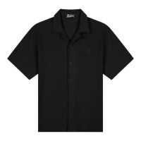 Malelions - Men Emblem Seersucker Shirt - Zwart