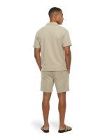Malelions - Men Emblem Seersucker Shorts - Beige