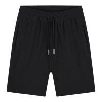 Malelions - Men Emblem Seersucker Shorts - Zwart