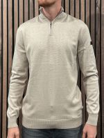 Malelions - Men Knitted Quarter Zip - Beige