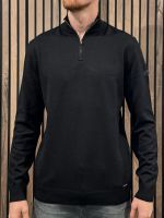 Malelions - Men Knitted Quarter Zip - Zwart
