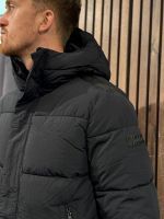 Malelions - Men Mid Lenght Puffer Jacket - Zwart
