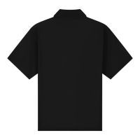 Malelions - Men Ribbed Camp Collar Shirt - Zwart