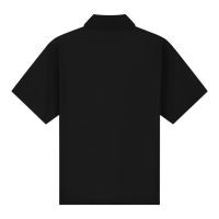 Malelions - Men Ribbed Camp Collar Shirt - Zwart
