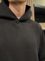 Malelions - Men Striped Signature Hoodie - Zwart