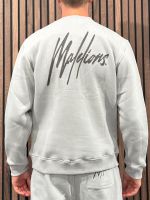 Malelions - Men Striped Signature Sweater - Grijs
