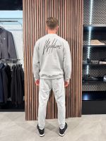 Malelions - Men Striped Signature Sweatpants - Grijs