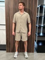 Malelions - Men Seersucker Shirt - Bruin