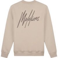 Malelions - Men Striped Signature Sweater - Beige