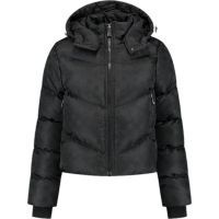 Malelions - Women Monogram Puffer Jacket - Zwart