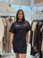 Malelions - Woman Italian Summer T-shirt Dress - Zwart