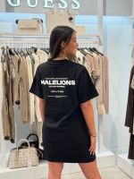 Malelions - Woman Italian Summer T-shirt Dress - Zwart