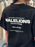 Malelions - Woman Italian Summer T-shirt Dress - Zwart