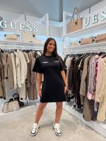 Malelions - Woman Italian Summer T-shirt Dress - Zwart