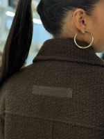 Malelions - Woman Oversized Label Coat - Bruin