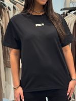 Malelions - Woman Patch Logo T-shirt - Zwart