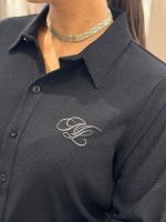 Malelions - Woman Seersucker Shirt - Zwart