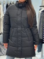 Malelions - Women Mid Length Puffer Jacket - Zwart