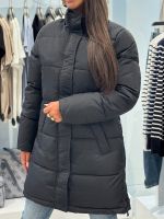 Malelions - Women Mid Length Puffer Jacket - Zwart