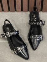 Poelman - Slingbacks - Zwart