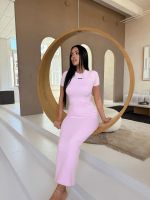 Unique The Label - Donna Rib T-shirt Dress - Roze